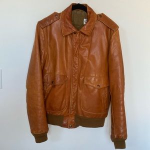 Schott NYC vintage full leather aviator jacket 40L